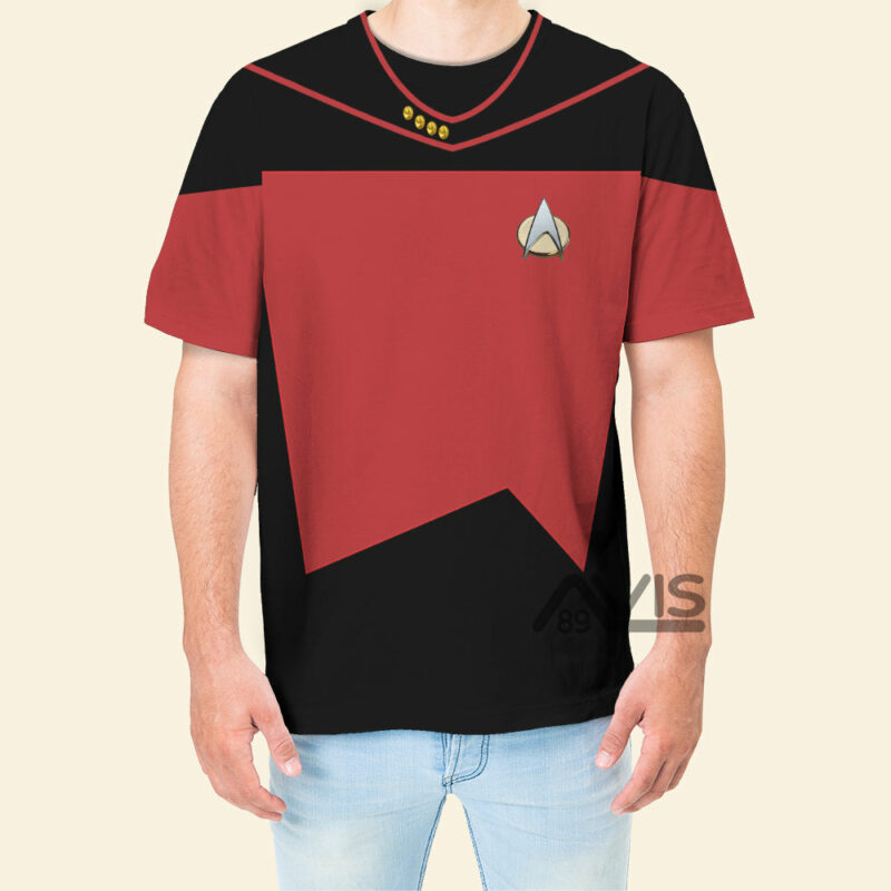 Star Trek Picard The Next Generation Red T-shirt, Costume T-shirt