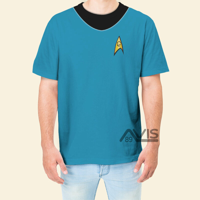 Star Trek The Original Series Spock Blue T-shirt, Costume T-shirt