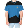 Star Trek The Next Generation Blue Cosplay Costumes, Costume T-shirt