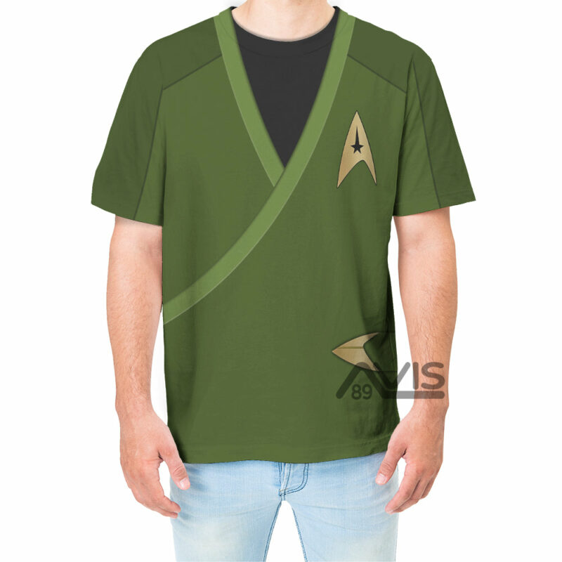 Star Trek Captain Pike Green T-shirt, Costume T-shirt