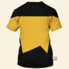 Star Trek The Next Generation Yellow T-shirt, Costume T-shirt