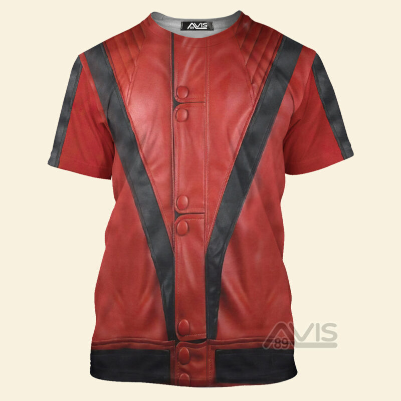 Michael Jackson Red T-shirt, Costume T-shirt