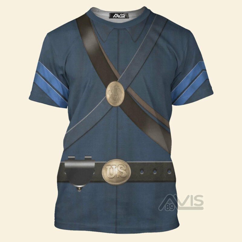 Civil Wars Of Blue Union Infantryman T-shirt, Costume T-shirt