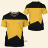 Star Trek The Next Generation Yellow T-shirt, Costume T-shirt