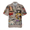 Halloween Elements Nightmare Skeleton And Dead Ghost Tattoos Hawaiian Shirt