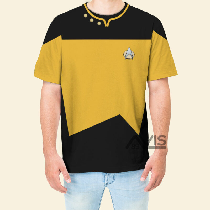 Star Trek The Next Generation Yellow T-shirt, Costume T-shirt