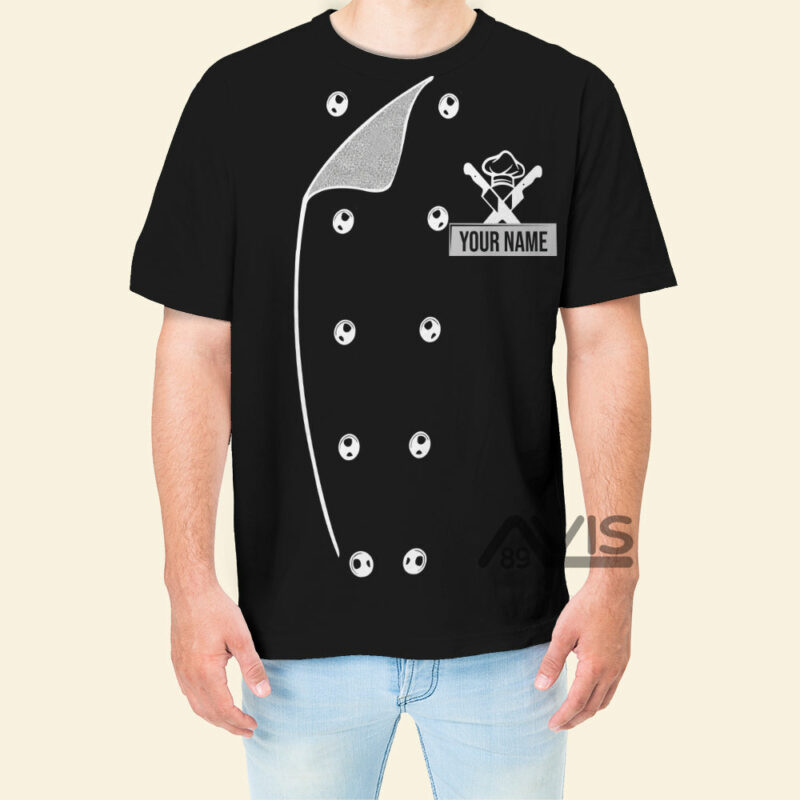 Chef Black Uniform T-shirt - Personalized T-Shirt