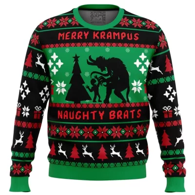 Naughty Brats Krampus Ugly Christmas Sweater