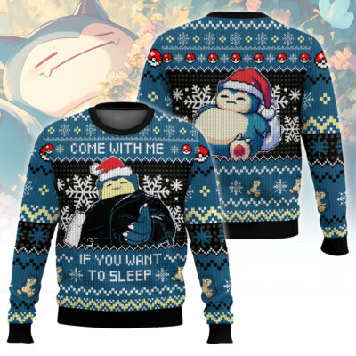 Come With Me If You Want To Sleep Snorlax Pokemon Ugly Sweater