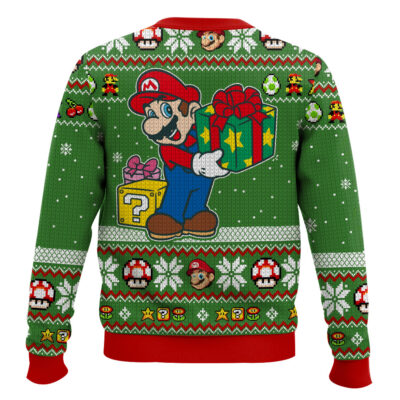 Super Mario Christmas Tree Ugly Sweater