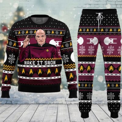 Captain Picard Star Trek Ugly Christmas Sweater