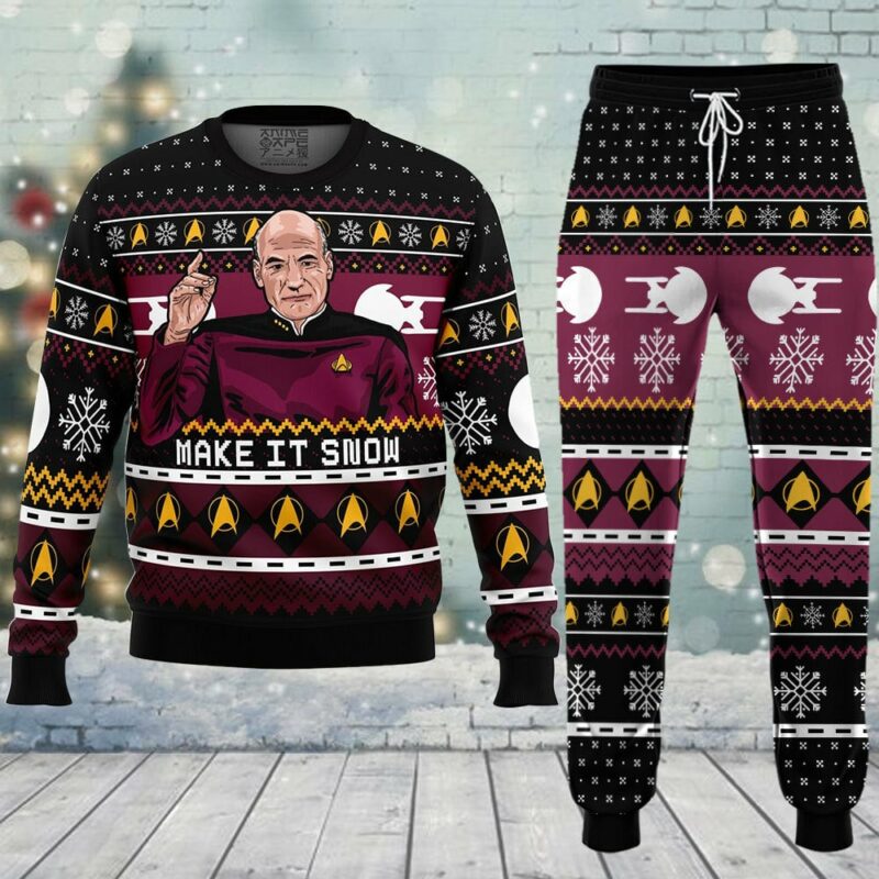 Captain Picard ST Ugly Christmas Sweater