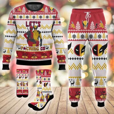 Let's Go Deadpool Wolverine Ugly Sweater