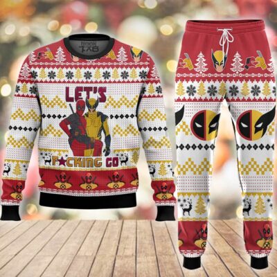 Let's Go Deadpool Wolverine Ugly Sweater