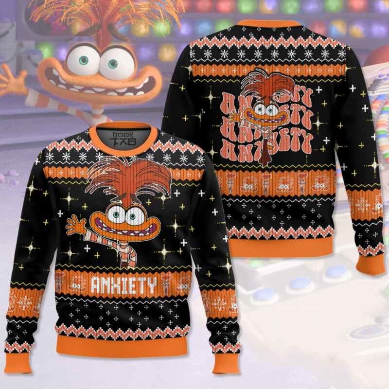 Anxiety Inside Out Ugly Sweater