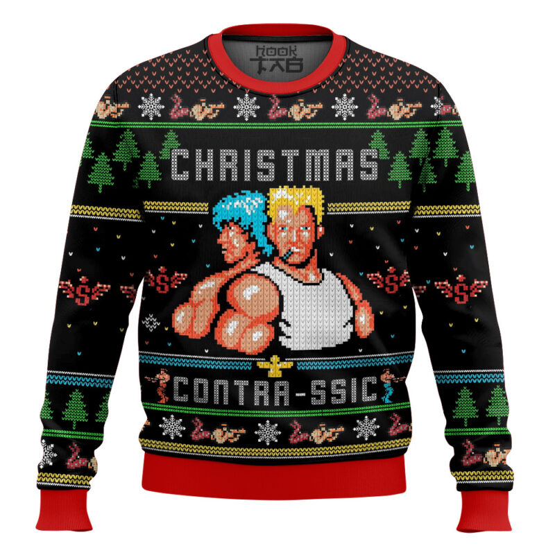 80s Arcade Game Contra Ugly Sweater