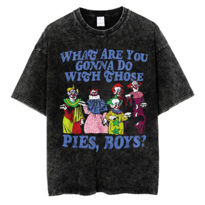 Pies 5 Clown T-shirt, Killer Klowns From Outer Space T-Shirt, Halloween T-shirt