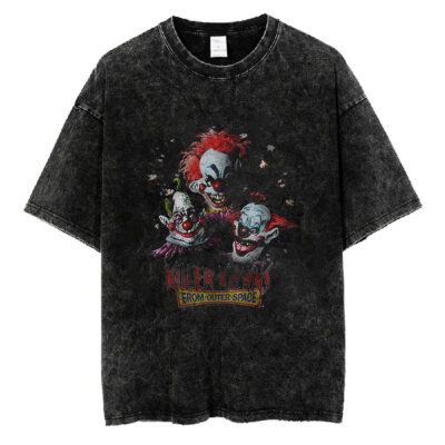 Popcorn Killer Clown T-shirt, Killer Klowns From Outer Space T-Shirt, Halloween T-shirt