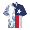 Royal Blue Bluebonnet Texas, Vertical Version Italic Star Hawaiian Shirt