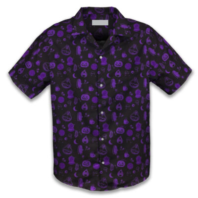 Spooky Halloween Purple - For Men And Women - Hawaiian Shirt