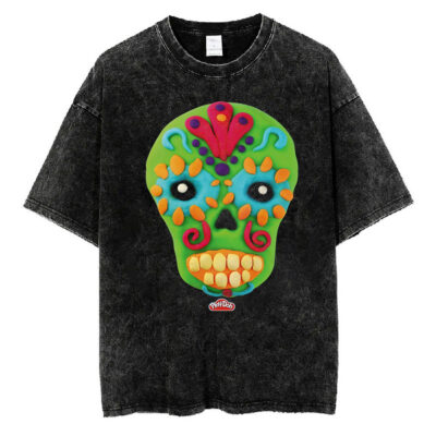 Sugar Skull Play-Doh T-Shirt, Halloween T-shirt