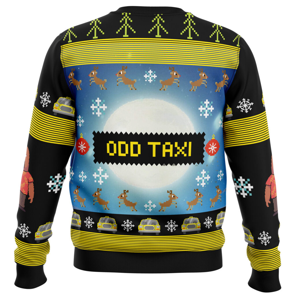 Full Moon Odd Taxi Ugly Christmas Sweater