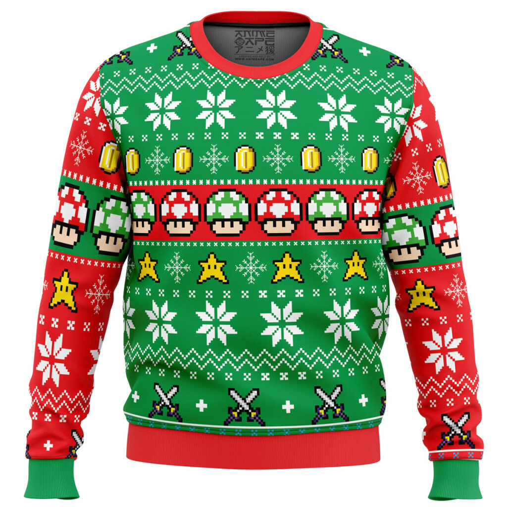 Mario Bros Ugly Christmas Sweater