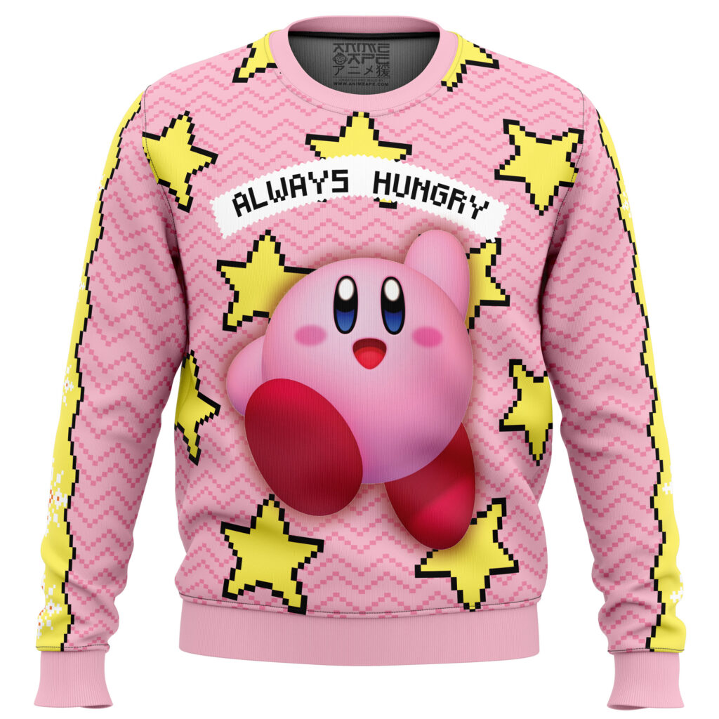 Always Hungry Kirby Ugly Christmas Sweater