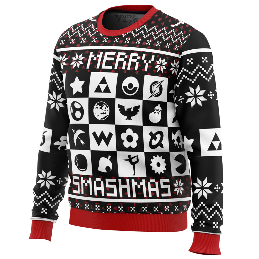 Merry Smashmas Super Smash Bros Ugly Christmas Sweater