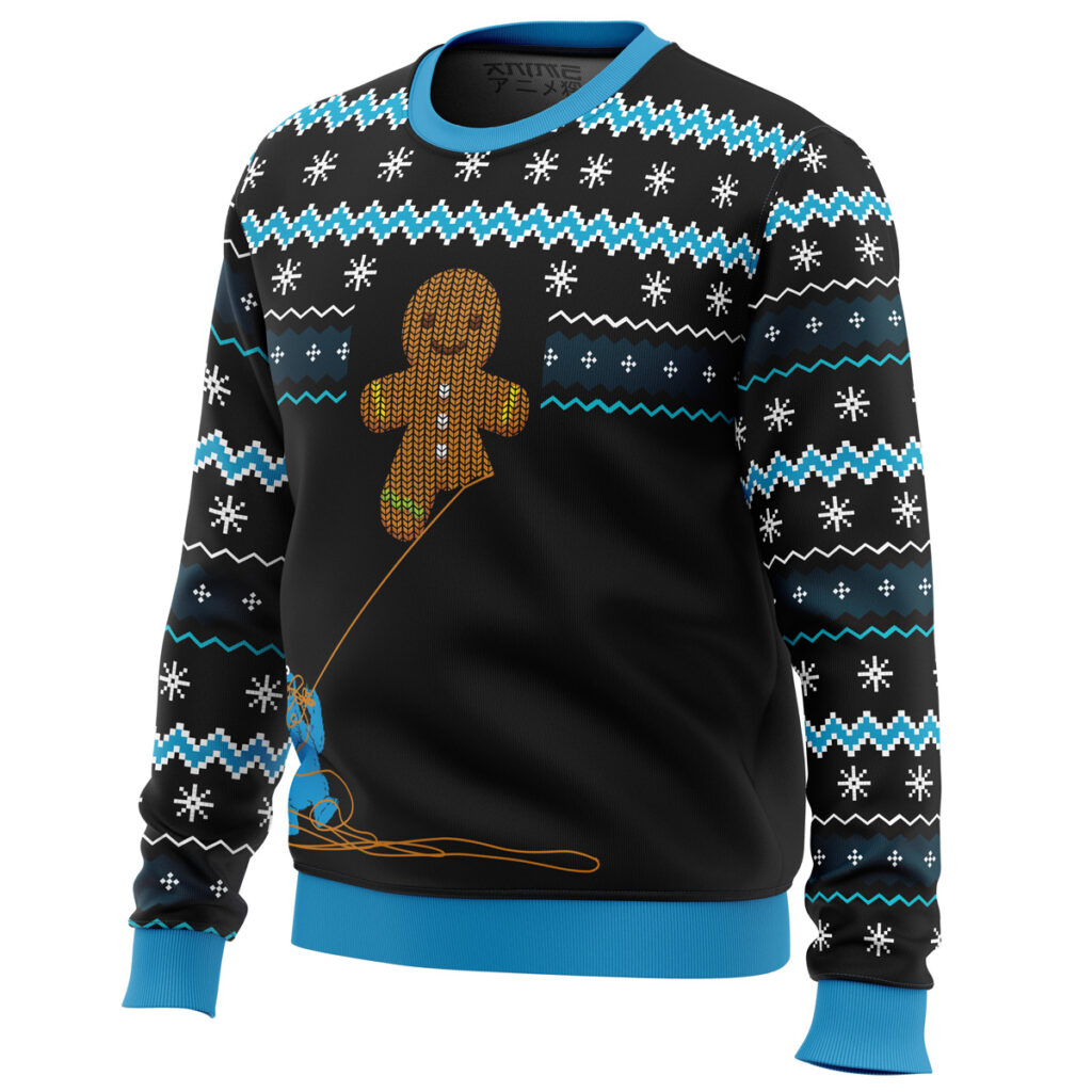 Gingerbread Cookie Monster Ugly Christmas Sweater