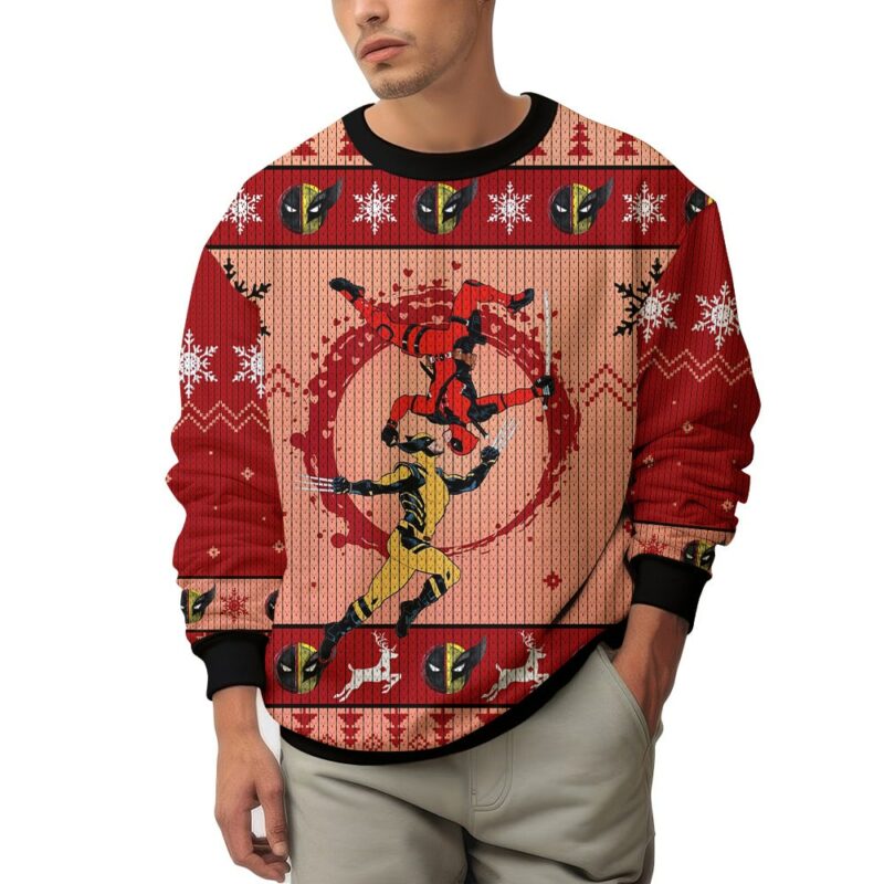 Deadpool And Wolverine Ugly Sweater