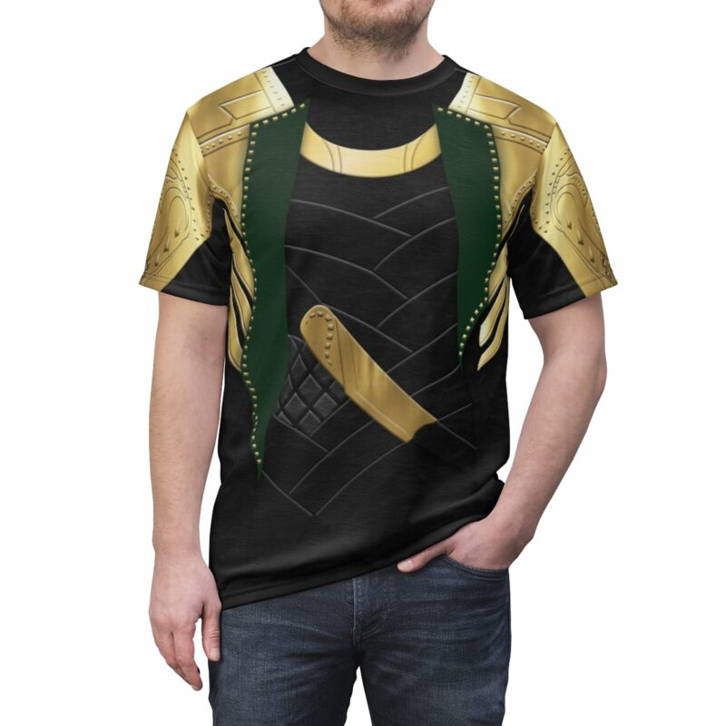 Loki Leather Battle Suit T-shirt, Loki TV Series Costume, Halloween Costume