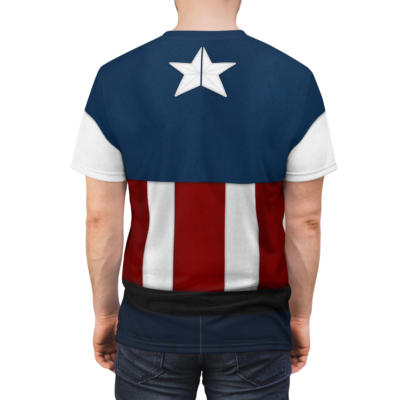 Captain America Stars and Stripes USO Uniform T-shirt, The First Avenger Costume, Halloween Costume