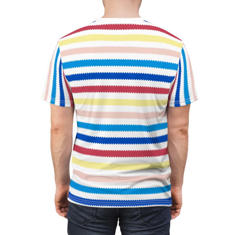 Allan Colorful Striped T-shirt, Doll Movie Costume, Halloween Costume