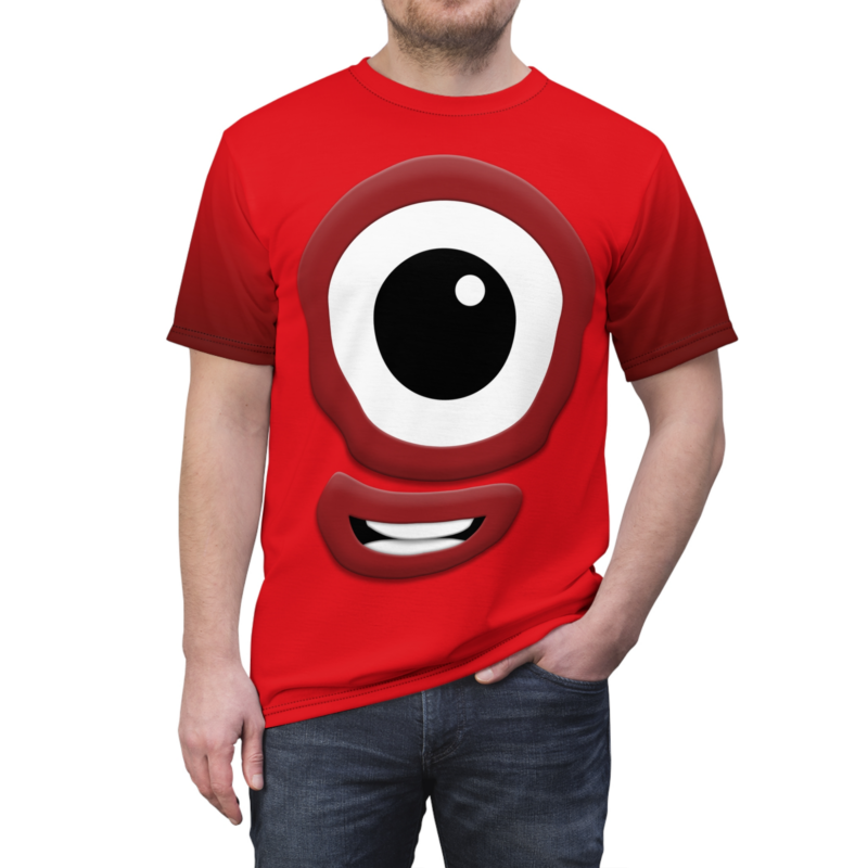 Number One Red Blocks T-shirt, Num Characters Costume, Halloween Costume