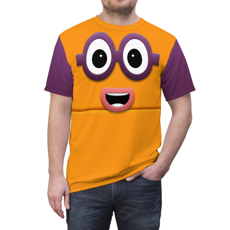 Number Two Orange Blocks T-shirt, Num Characters Costume, Halloween Costume