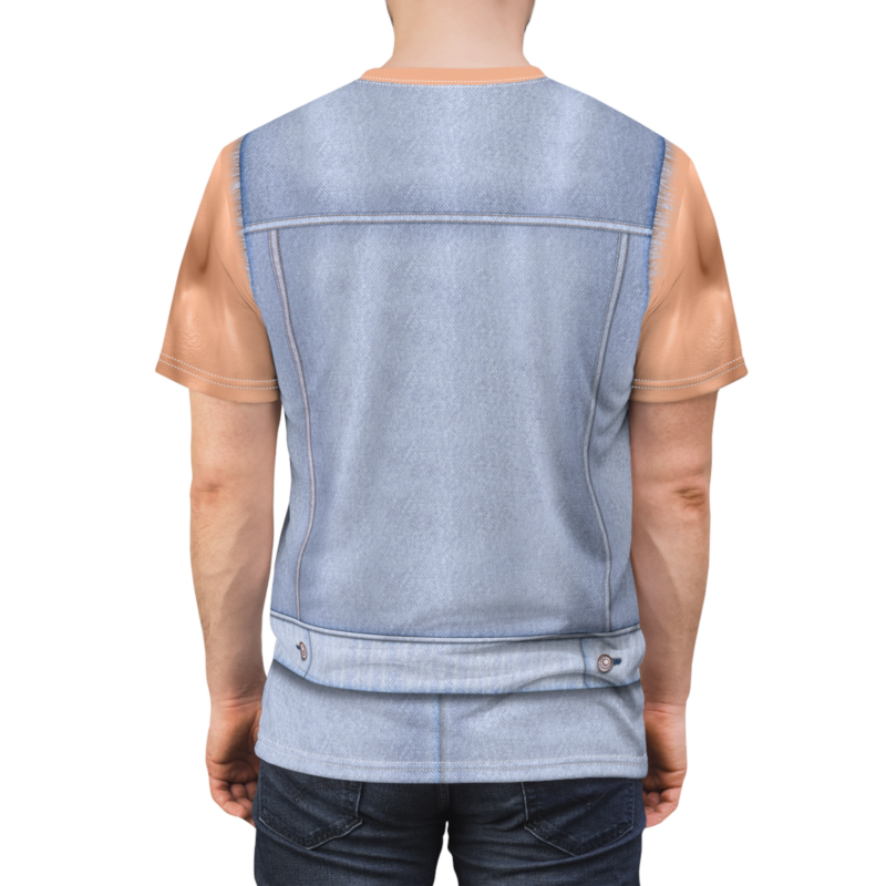 Ryan Denim Blue Vest T-shirt, Doll Movie Costume, Halloween Costume