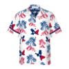 Texas Flag And Palm Tree Pattern Patriotic Hawaiian Shirt