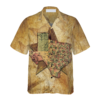 Texas Insignia State Map And Compass Pattern Hawaiian Shirt