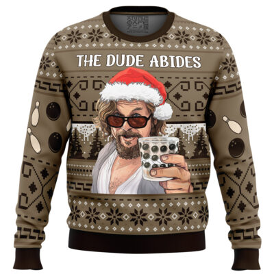 The Dude Abides The Big Lebowski Ugly Christmas Sweater