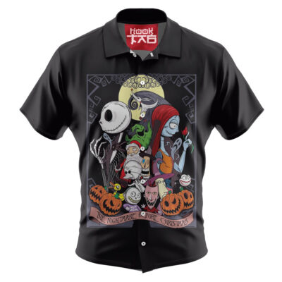 Jack Skellington & Sally Hawaiian Shirt, The Nightmare Before Christmas Hawaiian Shirt, Halloween Hawaiian Shirt