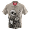 Jack Skellington & Sally Hawaiian Shirt, The Nightmare Before Christmas Hawaiian Shirt, Halloween Hawaiian Shirt