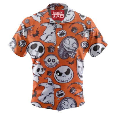 Jack Skellington & Sally Hawaiian Shirt, The Nightmare Before Christmas Hawaiian Shirt, Halloween Hawaiian Shirt