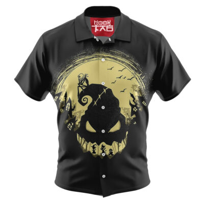 Jack Skellington & Oogie Boogie Hawaiian Shirt, The Nightmare Before Christmas Hawaiian Shirt, Halloween Hawaiian Shirt