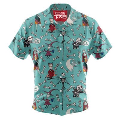 Jack Skellington & Sally Hawaiian Shirt, The Nightmare Before Christmas Hawaiian Shirt, Halloween Hawaiian Shirt