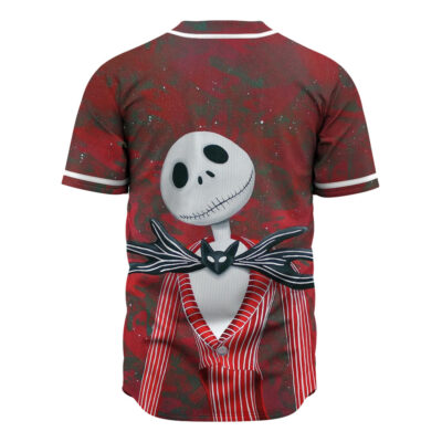 Jack Skellington Baseball Jersey, The Nightmare Before Christmas Baseball Jersey, Halloween Baseball Jersey