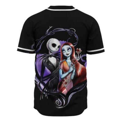 Jack Skellington & Sally Baseball Jersey, The Nightmare Before Christmas Baseball Jersey, Halloween Baseball Jersey