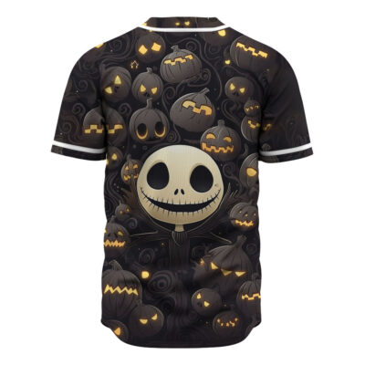 Jack Skellington Baseball Jersey, The Nightmare Before Christmas Baseball Jersey, Halloween Baseball Jersey