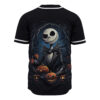 Jack Skellington Baseball Jersey, The Nightmare Before Christmas Baseball Jersey, Halloween Baseball Jersey