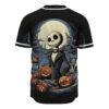 Jack Skellington Baseball Jersey, The Nightmare Before Christmas Baseball Jersey, Halloween Baseball Jersey